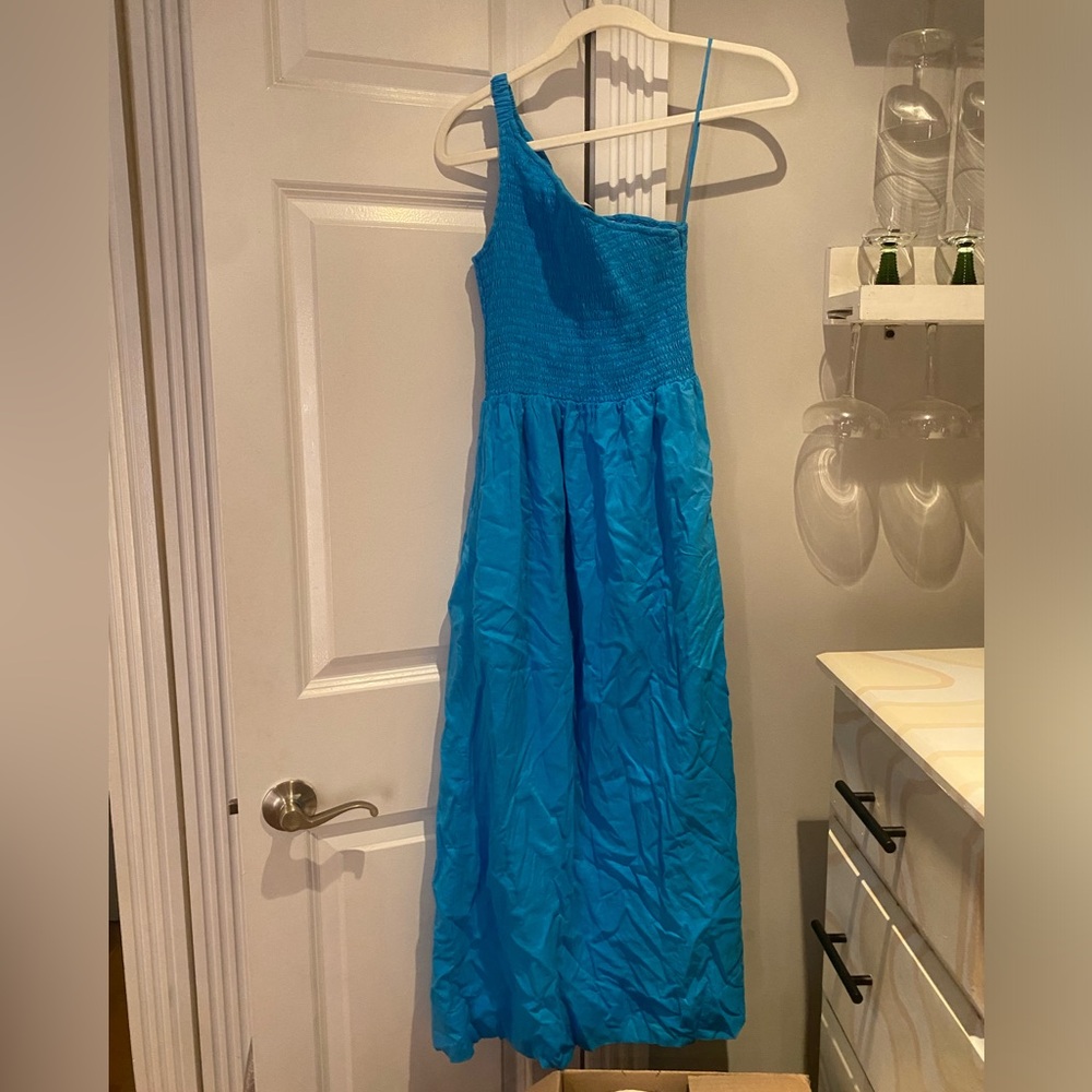 Faithfull the Brand Khalani Midi Dress Turquoise